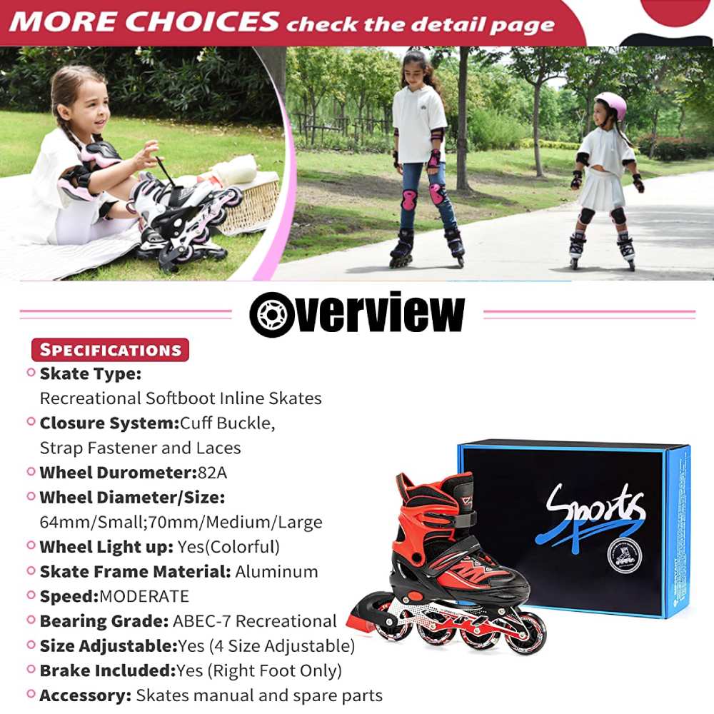Rollerblades Skates, Purple / Small – Little Kids (10C-13C US): image 7
