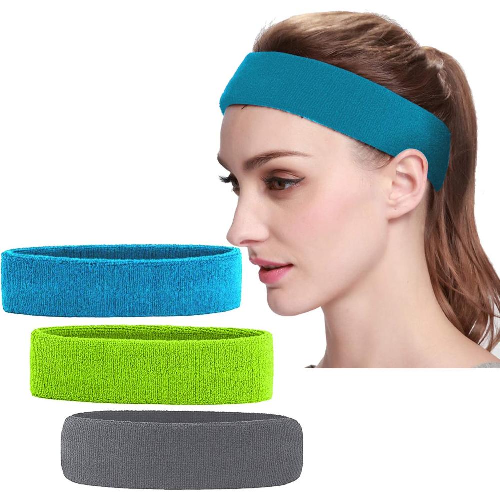 Sports Headbands, Gray, Lake Blue, Purple: image 2