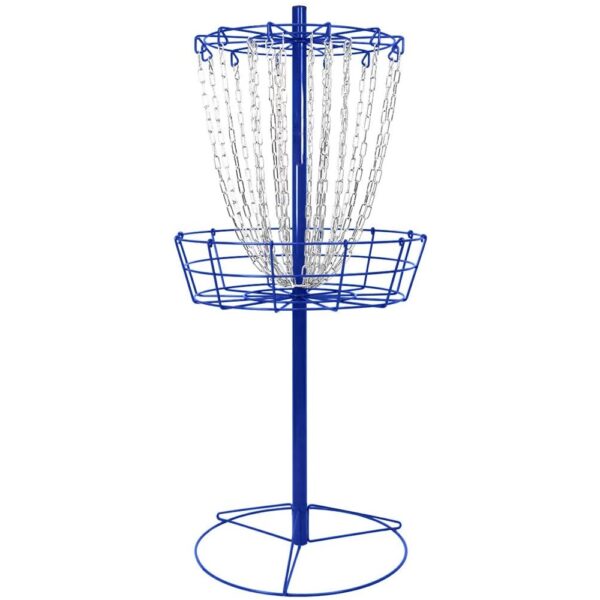 blue disc golf basket chain